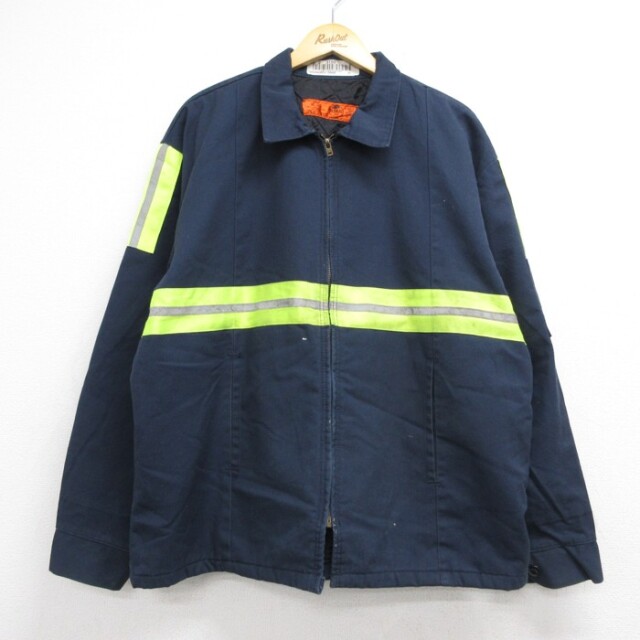レッドキャップ 00s キルティングジャケット ネイビー メンズXL相当 | 古着