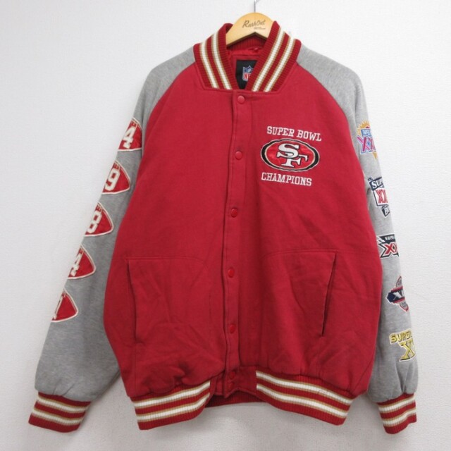 古着通販 XL☆古着 NFL 長袖 ジャケット メンズ アメフト フォーティー