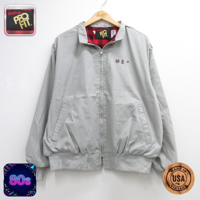 キングルイ 80s ジャケット バッファロー グレーチェック XL | 古着 26aug26