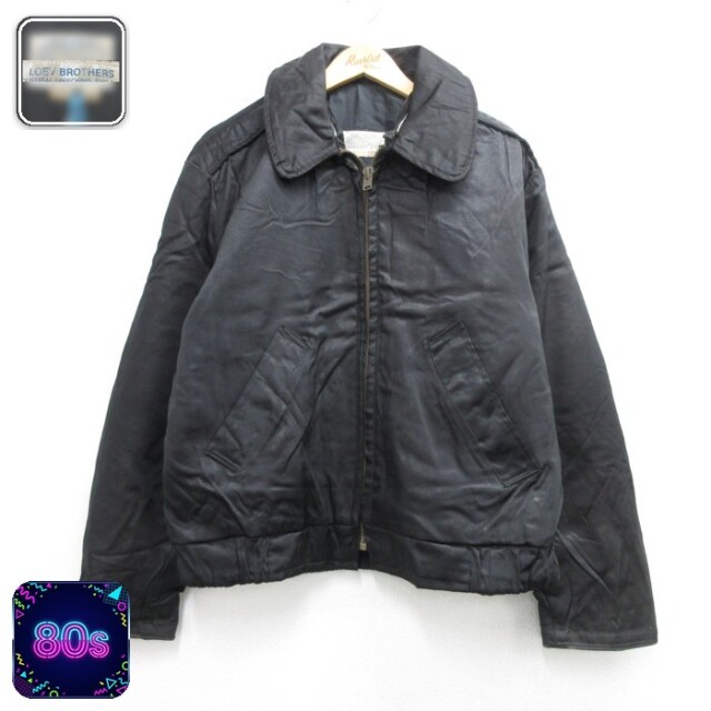 LOEV BROTHERS 80s 開襟ジャケット ブラック メンズXL相当 | 古着