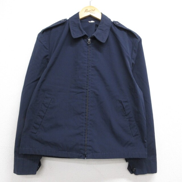 長袖 ジャケット 80s 40Y コットン ネイビー メンズM相当 | 古着