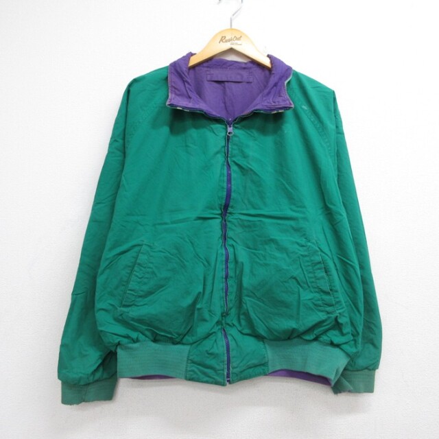 ノーティカ 90s ジャケット リバーシブル ヨットプリント グリーン メンズXL相当 | 古着