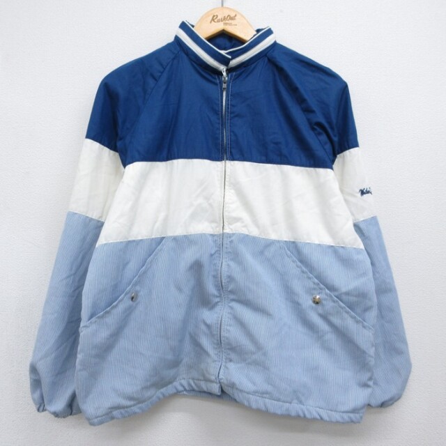 Walter James 90s 長袖ジャケット ボーダー ホワイト メンズM相当 | 古着