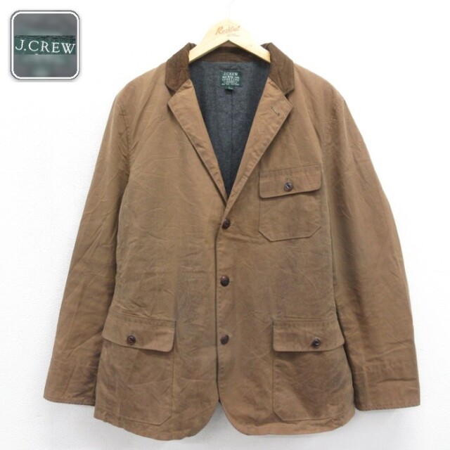 J.CREW 長袖ジャケット オイルド フラップポケット ブラウン メンズL相当 | 古着