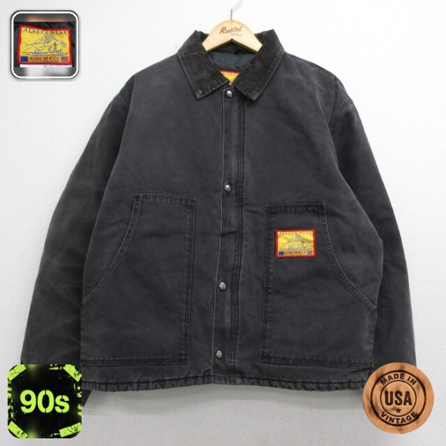 ALASKA WEAR 90s 長袖ワークジャケット ブラウン メンズXL相当 | 古着