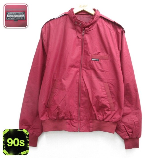 メンバーズオンリー 90s ジャケット レッド メンズXL相当 | 古着