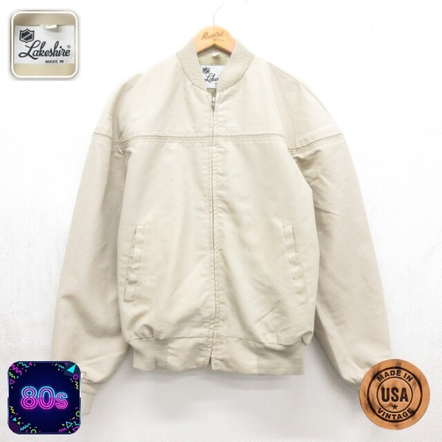Lakeshire 80s カップショルダージャケット ダービー ベージュ メンズXL相当 | 古着