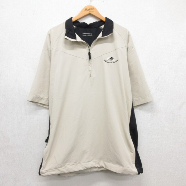 古着通販 XL☆古着 NIKE GOLF 半袖 ジャケット ハーフジップ メンズ 00