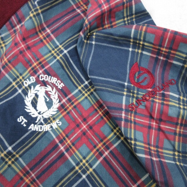 90s00s OLD   タータンチェック短丈ブルゾン 古着通販 L☆古着 Sunderland 長袖 ジャケット メンズ 90年代 90s