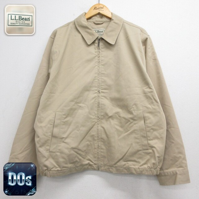 L.L.Bean 00s フルジップスイングトップジャケット ベージュ メンズXL相当 | 古着