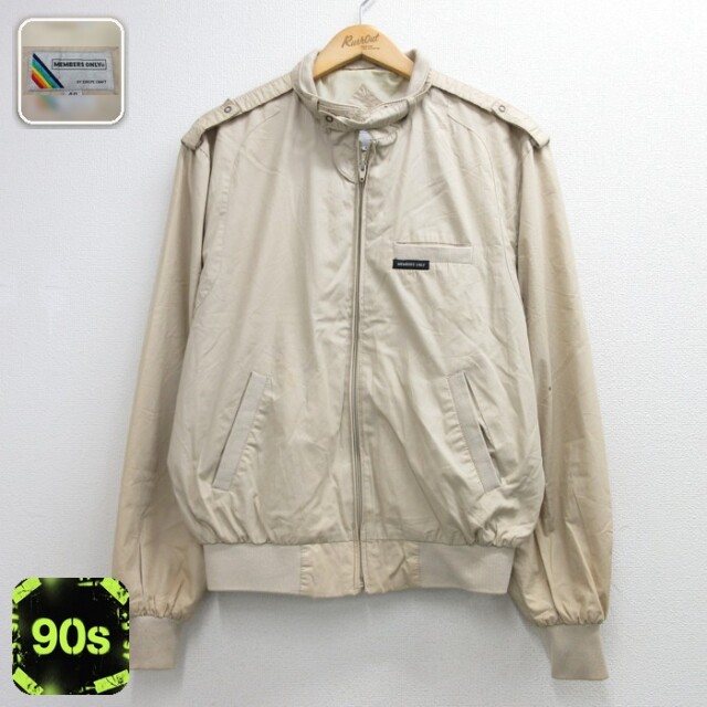 MEMBERS ONLY 長袖 ジャケット 90s ベージュ メンズL相当 | 古着