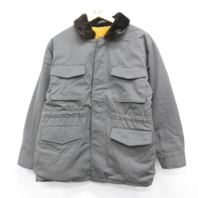 長袖 ジャケット フラップポケット コットン ブラウン メンズL相当 | 古着