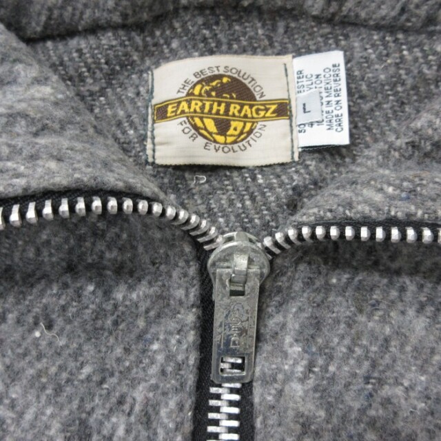 古着通販 XL☆古着 EARTH RAGZ 長袖 ジャケット ハーフジップ メンズ