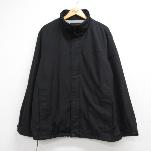 XL★古着 カルバンクライン Calvin Klein 長袖 ジャケット フルジップ メンズ 00年代 00s 大きいサイズ ポリエステル ブラック【spe】 26oct07