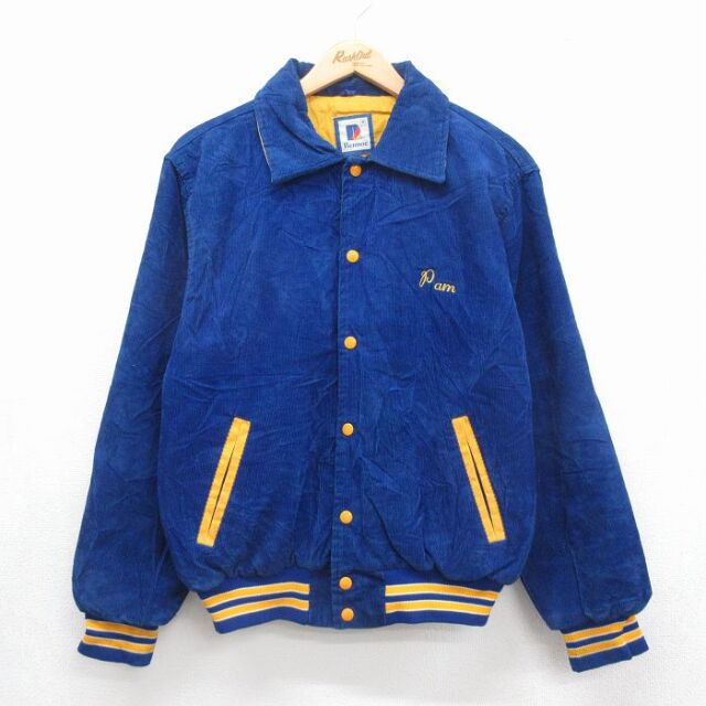 古着通販 L☆古着 長袖 スタジャン メンズ 80年代 80s Riders