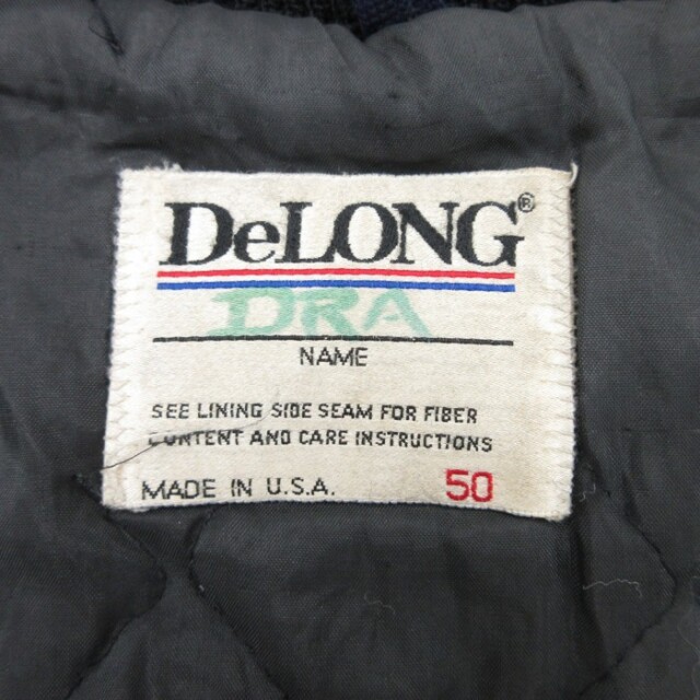 古着通販 XL☆古着 DeLONG デロング 長袖 スタジャン メンズ 90年代