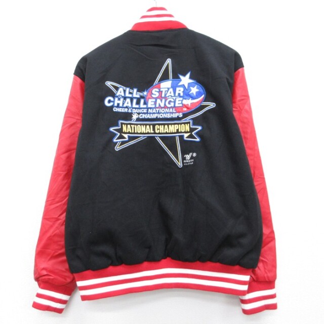 VARSITY 長袖スタジャン ALL STARししゅう ブラック メンズXL相当 | 古着