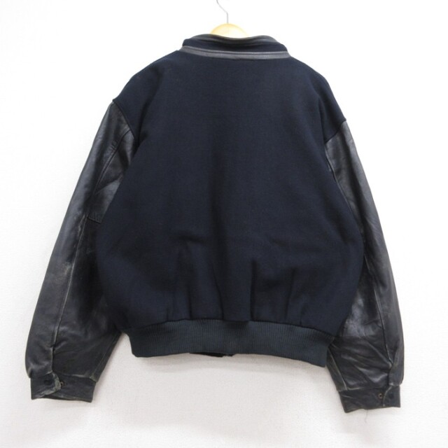 古着通販 XL☆古着 長袖 スタジャン メンズ カナダ 国旗 ウール カナダ