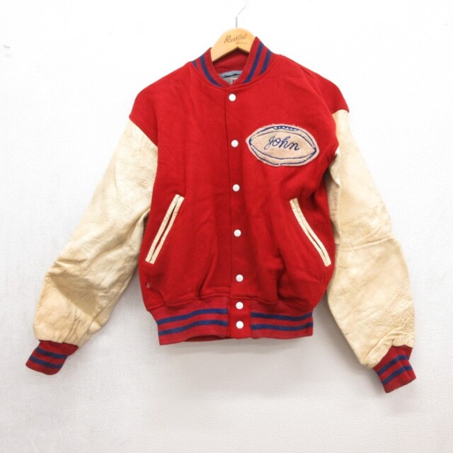 古着通販 L☆古着 長袖 スタジャン メンズ 70年代 70s Stuyvesant USA