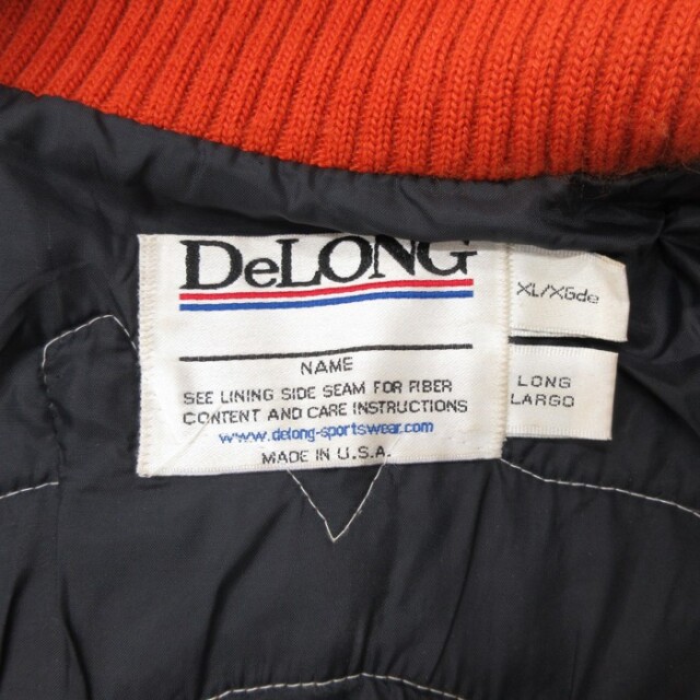 古着通販 XL☆古着 DeLONG デロング 長袖 スタジャン メンズ 90年代