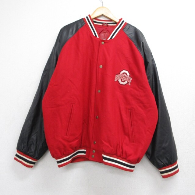 古着通販 XL☆古着 STEVE&BARRYS 長袖 スタジャン メンズ オハイオ