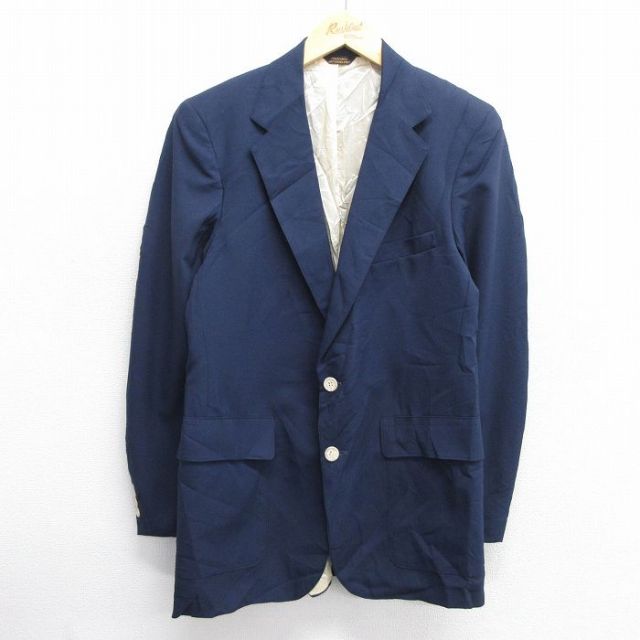 S★古着 リーバイス Levis 長袖 アクション スーツ テーラード ジャケット メンズ 80年代 80s ウール 濃紺 ネイビー 【spe】 25feb07 中古 アウター