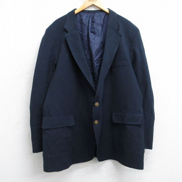 XL★古着 リーバイス Levis アクション スーツ 長袖 テーラード ジャケット ブラザー メンズ 80年代 80s スタプレ ロング丈 濃紺【spe】 25dec11