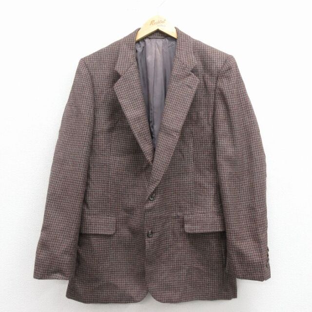M★古着 クリスチャンディオール 長袖 テーラード ジャケット メンズ 80年代 80s ウール 茶他 25dec15
