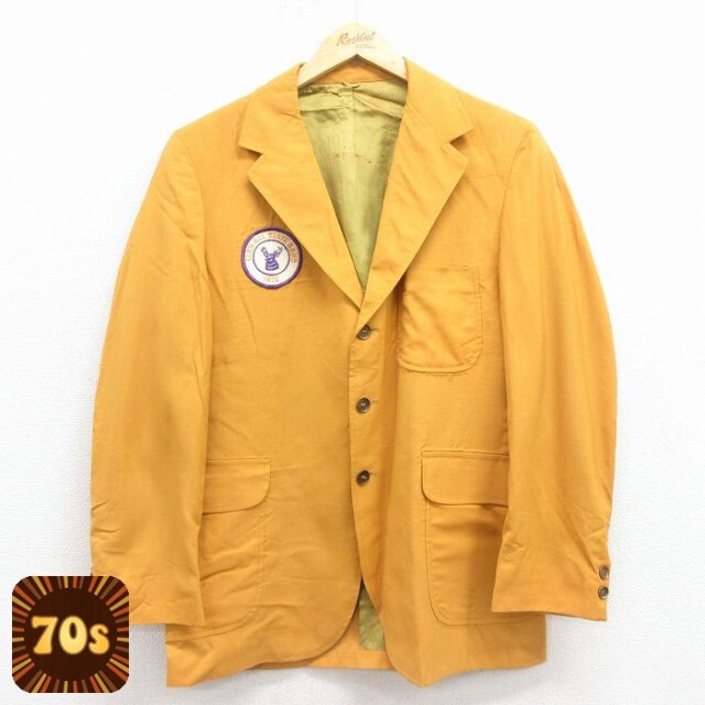 【50%OFF】70s テーラードジャケット シカ イエロー M | 古着