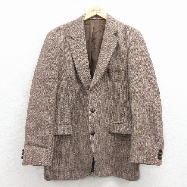 【20%OFF】STAFFORD 90s テーラードジャケット ハリスツイード ブラウン M | 古着