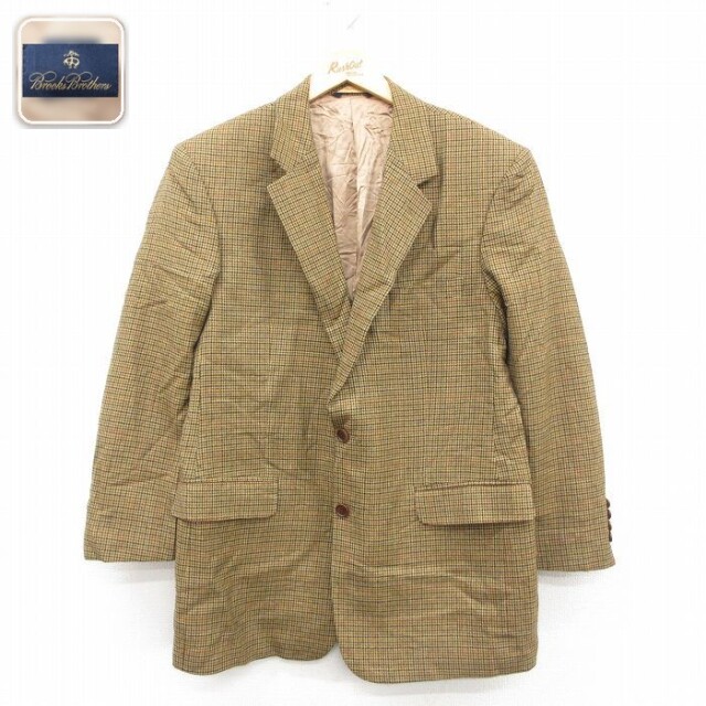 【50%OFF】ブルックスブラザーズ テーラードジャケット 千鳥格子 ベージュ M | 古着