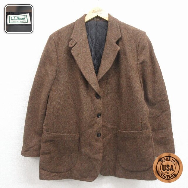 【50%OFF】エルエルビーン 長袖テーラードジャケット シンサレート ブラウン L | 古着