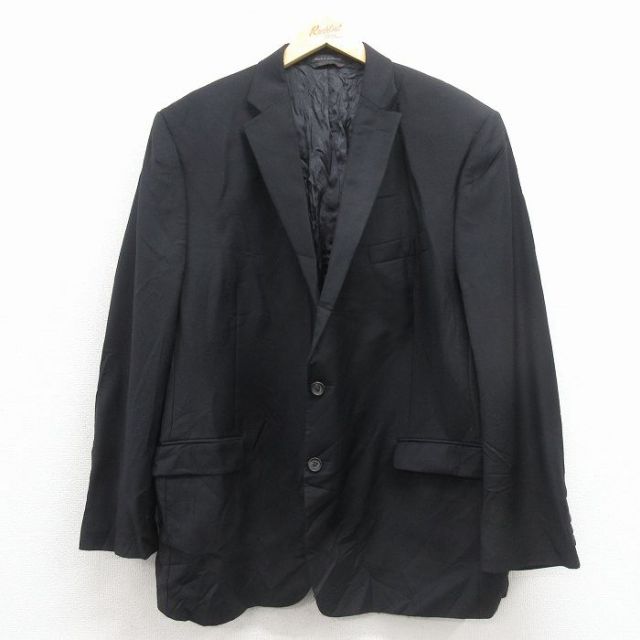XL★古着 ラルフローレン 長袖 ブランド テーラード ジャケット メンズ ロング丈 ウール 黒【spe】 26jan20