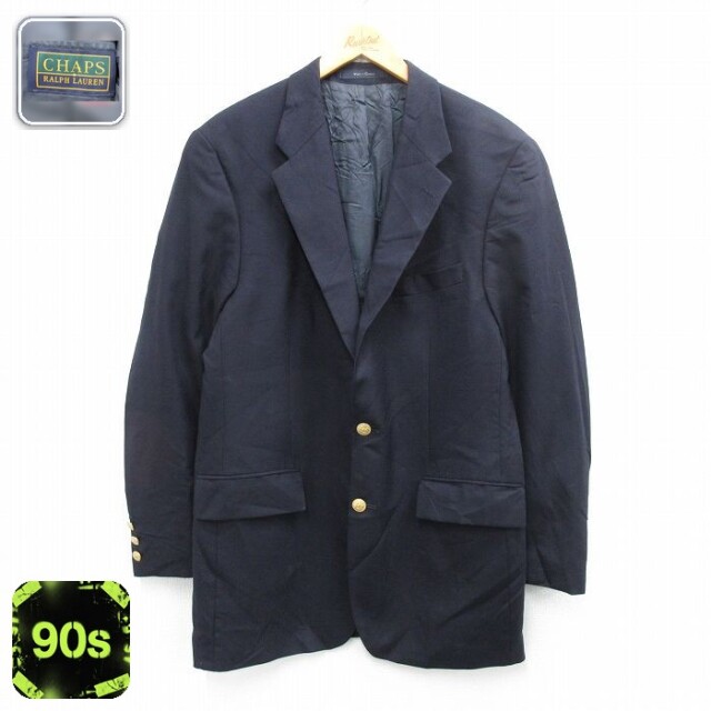 【50%OFF】ラルフローレン 90s テーラードジャケット ネイビー M | 古着