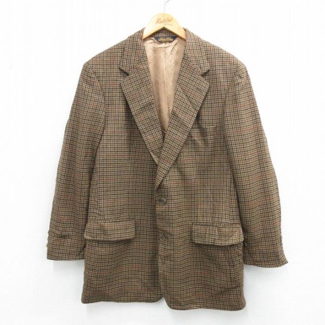 【20%OFF】ブルックスブラザーズ 90s テーラードジャケット チェック ブラウン M | 古着