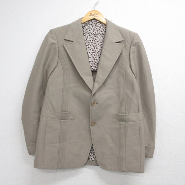 M★古着 American Craftsmen 長袖 テーラードジャケット メンズ 80年代 80s USA製 ベージュ 26aug18