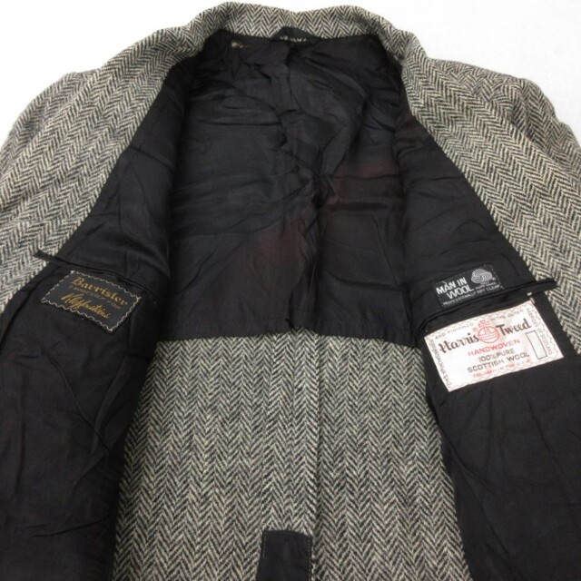 古着通販 M☆古着 Harris Tweed 長袖 テーラード ジャケット メンズ 80