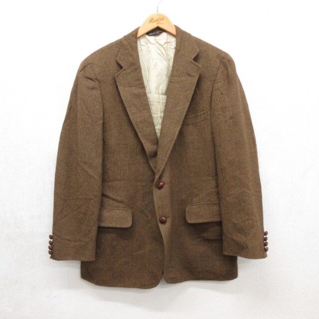 大きいサイズ CHAPS ラルフローレン 絹100％ テーラードジャケット 古着通販 M☆古着 ラルフローレン チャップス Chaps 長袖 テーラード