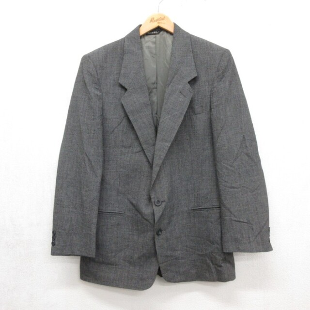 M★古着 リーバイス LEVIS EXACT 長袖 テーラード ジャケット メンズ 80年代 80s ウール USA製 グレー 霜降り【spe】 26sep25
