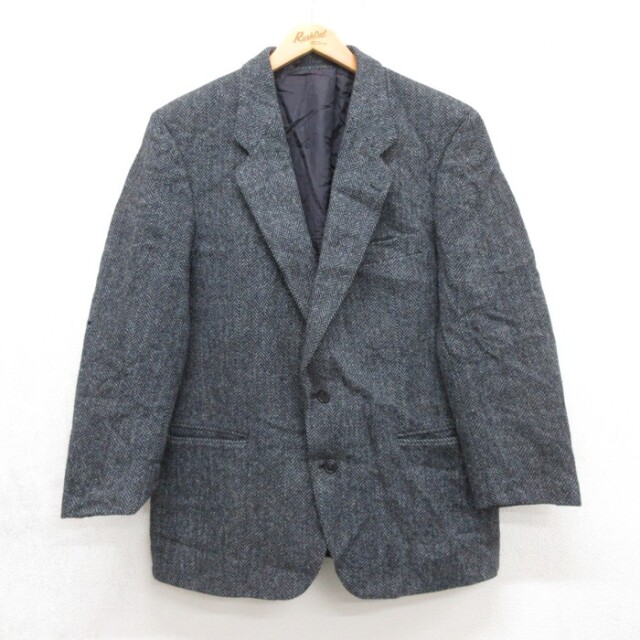 古着通販 M☆古着 Harris Tweed 長袖 テーラード ジャケット メンズ 80