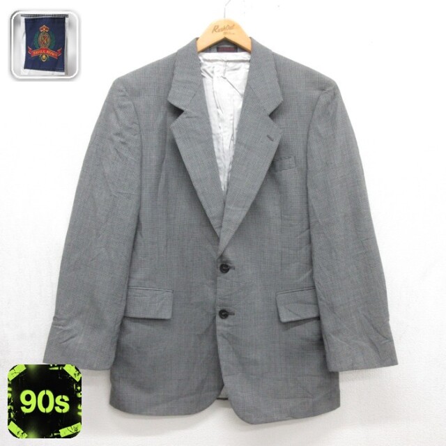 SAVILE ROW 長袖テーラードジャケット 千鳥格子 グレー メンズM相当 | 古着