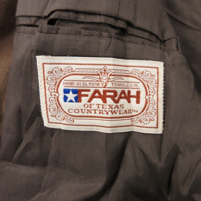 古着通販 S☆古着 FARAH 長袖 テーラード ジャケット メンズ 80年代