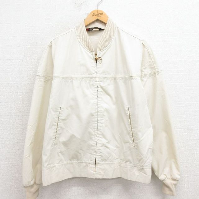 XL★古着 シアーズ 長袖 ビンテージ ダービー ジャケット メンズ 70年代 70s タロン 薄ベージュ カーキ 25oct23 中古 アウター ジャンパー ブルゾン