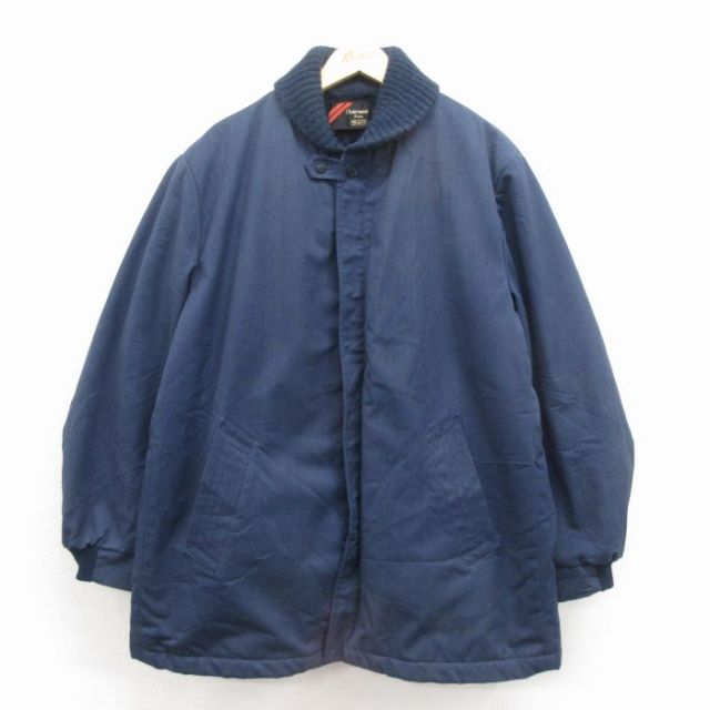 XL★古着 シアーズ ファラオ 長袖 ビンテージ ジャケット メンズ 70年代 70s 紺 内側ボア 25nov19