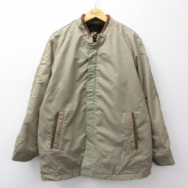 XL★古着 シアーズ 長袖 ビンテージ ナイロン ジャケット メンズ 70年代 70s ラグラン ベージュ系他 内側ファー 26jan21