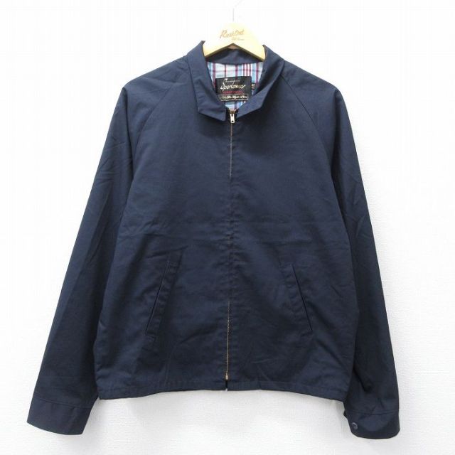 L★古着 シアーズ 長袖 ビンテージ ジャケット スイングトップ メンズ 70年代 70s ラグラン タロン 紺【spe】 26jan21