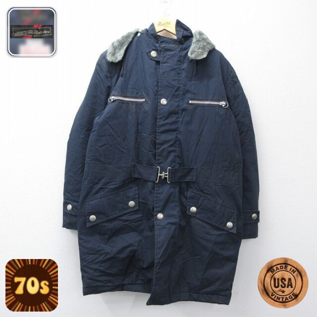 【50%OFF】シアーズ 70s コート タロン ネイビー XL | 古着