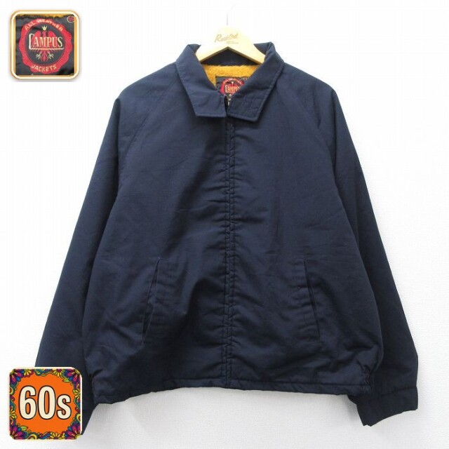 【20%OFF】キャンパス 60s ラグランジャケット ネイビー メンズXL相当 | 古着