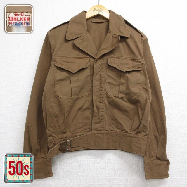 カナダ軍 50s ミリタリーバトルドレスジャケット ブラウン メンズL相当 | 古着