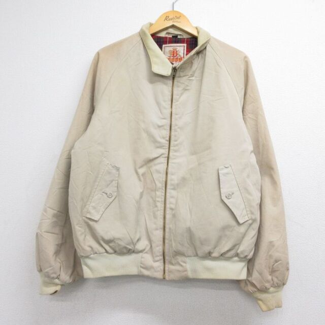 L★古着 バラクータ 長袖 ビンテージ ジャケット メンズ 80年代 80s ラグラン ベージュ 内側フランネル【spe】 26aug12